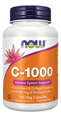 Vitamina C-1000 Com 100 Mg De Bioflavonóides, 100 Cápsulas D