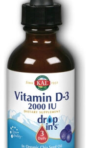Vitamina D-3 Drop Ins Blueberry 1,8 Onças Da Kal