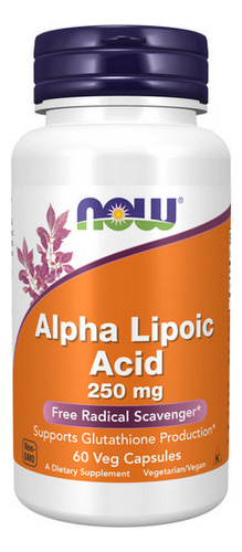 Ácido Alfa Lipóico 250 Mg 60 Cápsulas | By Now Foods
