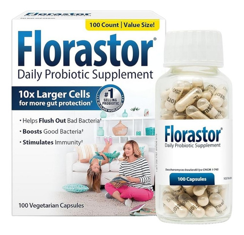 Daily Probiotic Supplement 250 Mg 100 Caps By Florastor
