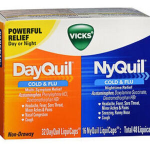 Pacote Combinado Dayquil E Nyquil Para Alívio De Gripes E Re