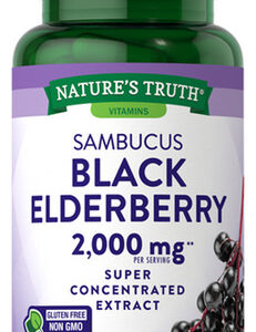 Sambucus Black Elderberry Quick Release 2000 Mg 100 Cápsulas