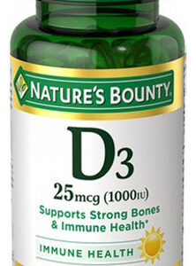 Vitamina D3 1000 Ui 120 Cápsulas Gelatinosas Da Nature's Bou
