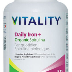 Vitality Daily Iron + Spirulina 30 Cápsulas Vegetais Da Vita