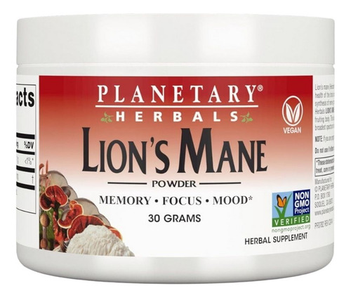 Lion's Mane Capsules 30 Grams By Planetary Herbals