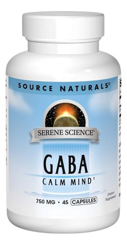 Gaba 750 Mg 45 Caps By Source Naturals
