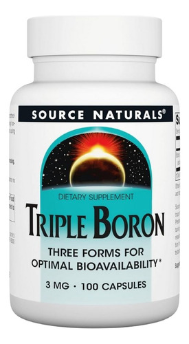 Triple Boron 3 Mg 100 Caps By Source Naturals