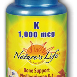K-1 Phylloquinone 1000 Mcg 50 Vcaps By Nature's Life