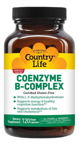 Coenzima Do Complexo B 120 Cápsulas By Country Life