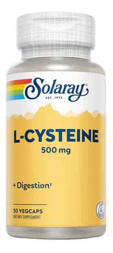 L-cisteína 500 Mg 30 Cápsulas Da Solaray