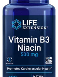 Vitamina B3, Niacina 500 Mg, 100 Cápsulas, Da Life Extension
