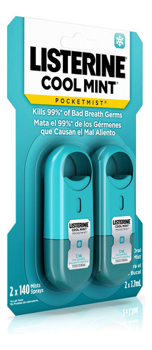 Spray Bucal Care Mist Listerine Cool Mint 7,7ml - 2 Unid - Imagem 3