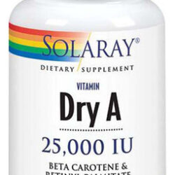 Vitamina A Em Forma Seca 25.000 Ui 60 Cápsulas Da Solaray