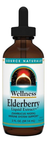 Wellness Elderberry Liquid Extract 2 Oz By Source Naturals