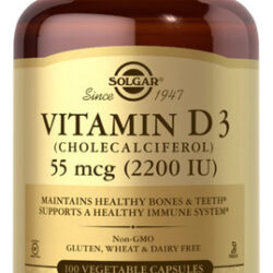Vitamin D3 (cholecalciferol) 2200 Iu 100 V Caps By Solgar