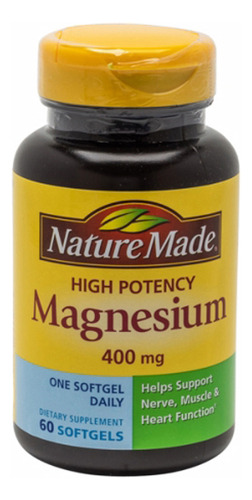 Magnésio Extra Strength 400 Mg 60 Cápsulas Gelatinosas Fabri