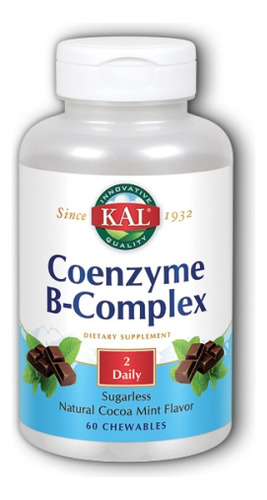 Coenzima B-complex Cocoa Mint 60 Chews By Kal