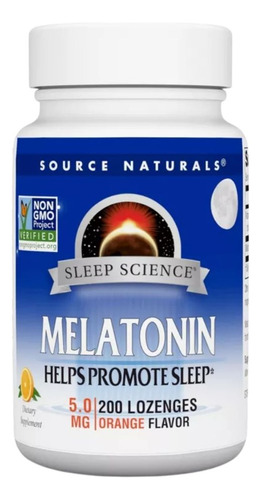 Melatonin 5 Mg Sublingual Orange 200 Tabs By Source Naturals