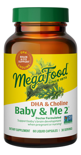 Baby & Me 2 Prenatal Dha E Colina 60 Cápsulas Da Megafood