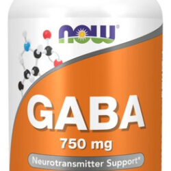 Gaba 750 Mg 200 Cápsulas Vegetais Da Now Foods