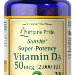 Vitamina D3 50 Mcg (2000 Ui) 200 Cápsulas Gelatinosas Da Pur