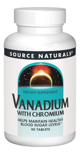 Vanadium W/chromium 90 Tabs By Source Naturals