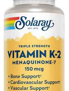 Vitamina K-2 Menaquinona-7 150 Mcg 30 Cápsulas Da Solaray