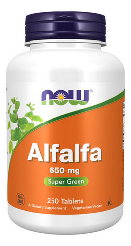 Alfafa 650 Mg 500 Comprimidos Da Now Foods