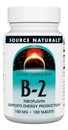 Vitamin B-2 100 Mg 100 Tabs By Source Naturals