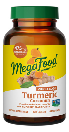Turmeric Strength For Whole Body 120 Tabs By Megafood