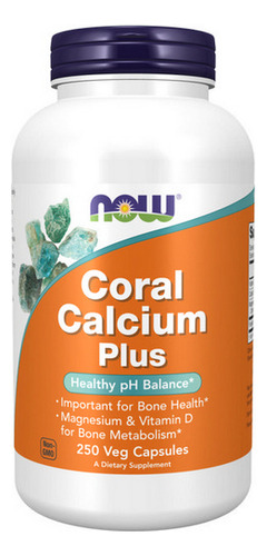Cálcio Coral 1000 Mg 250 V/cápsulas Da Now Foods