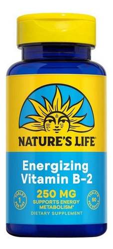 Vitamina B-2 250 Mg 50 Comprimidos Da Nature's Life