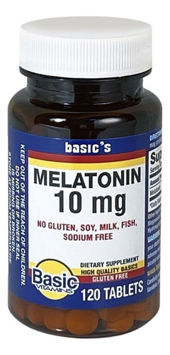 Comprimidos De Melatonina (10 Mg, 120 Unidades) Por Vitamina