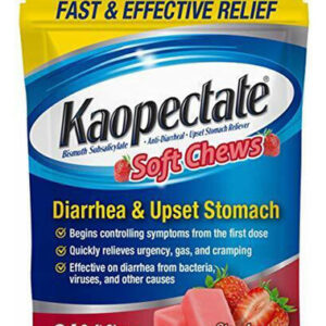 Diarréia E Dor De Estômago Soft Chews Strawberry 24 Chews By
