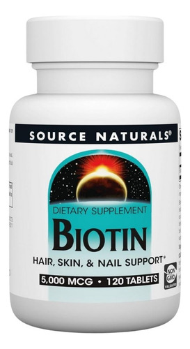 Biotin 5 Mg 120 Tabs By Source Naturals