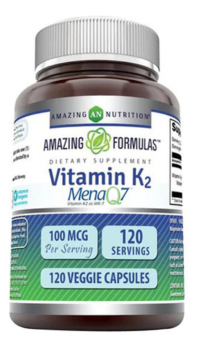 Fórmulas Incríveis De Vitamina K2 Menaq7 100 Mcg 120 Cápsula