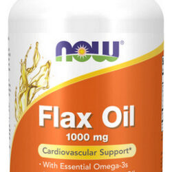 Óleo De Linhaça Orgânico 1000 Mg 100 Géis Da Now Foods