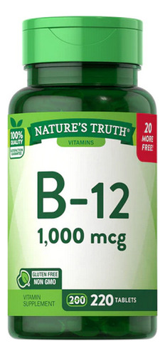 Vitamina B12 1000 Mcg 220 Comprimidos Da Nature's Truth