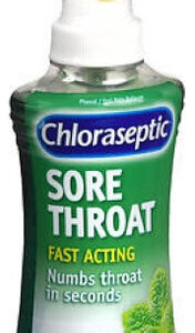 Spray Clorasséptico Para Alívio Da Dor De Garganta, Mentol,