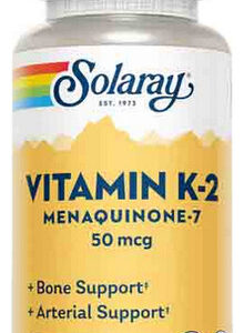 Vitamina K2 Menaquinona-7 50 Mcg 30 Cápsulas Da Solaray