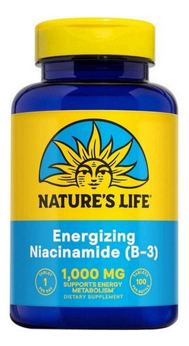 Niacinamida 1000 Mg 100 Comprimidos Da Nature's Life