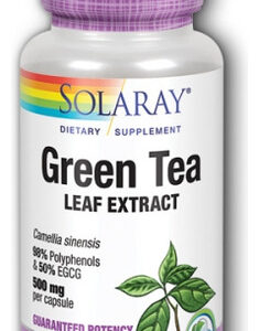 Extrato De Chá Verde 500 Mg 30 Cápsulas Da Solaray