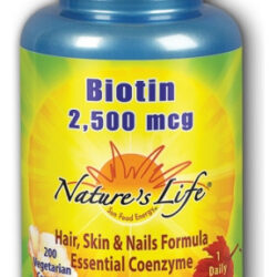 Biotina 2500 Mcg 200 Cápsulas Da Nature's Life