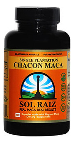 Chacon Maca 100 Caps By Sol Raiz Organics