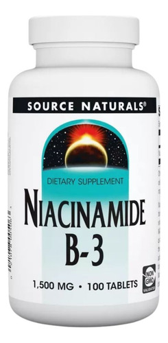 Niacinamide B-3 1500 Mg 100 Tabs By Source Naturals