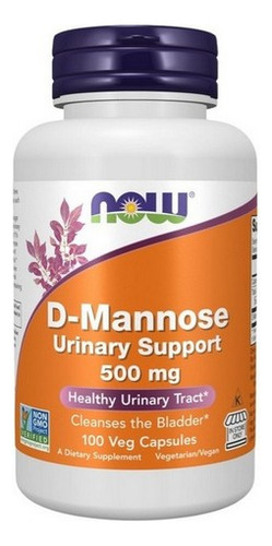 Suporte Urinário De D-manose 500 Mg E 100 Cápsulas Vegetais