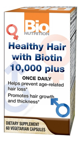 Cabelo Saudável Com 60 Cápsulas De Biotina Da Bio Nutrition