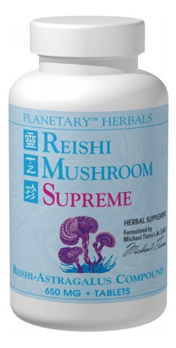 Reishi Mushroom Supreme 650 Mg 200 Comprimidos Da Planetary