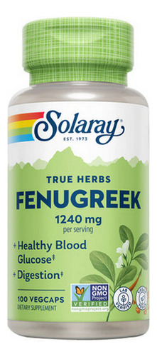 Feno-grego 620 Mg 100 Cápsulas Da Solaray