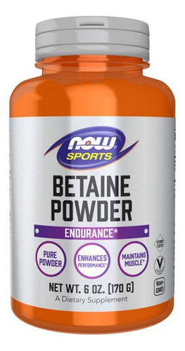 Betaína Em Pó De 6 Onças Da Now Foods